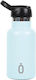 Runbott Kids Water Bottle Thermos Aluminium with Screw Cap Non Spill Light Blue 350ml
