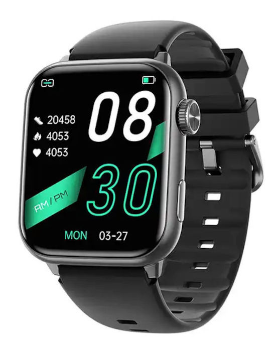 Awei Smartwatch with Heart Rate Monitor (Black)