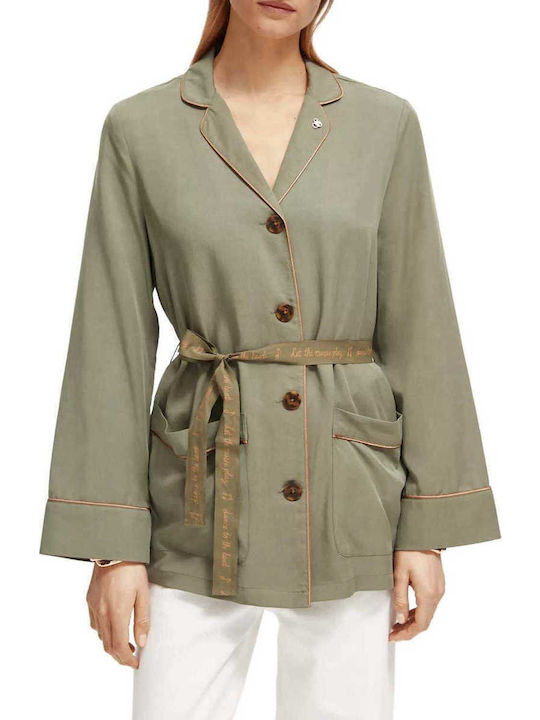 Scotch & Soda Γυναικείο Σακάκι Χακί