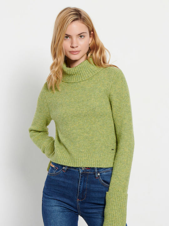 Funky Buddha Women's Long Sleeve Sweater Green