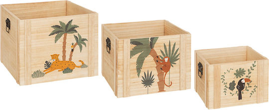 Set Cutii Decorative Lemnoase 3buc