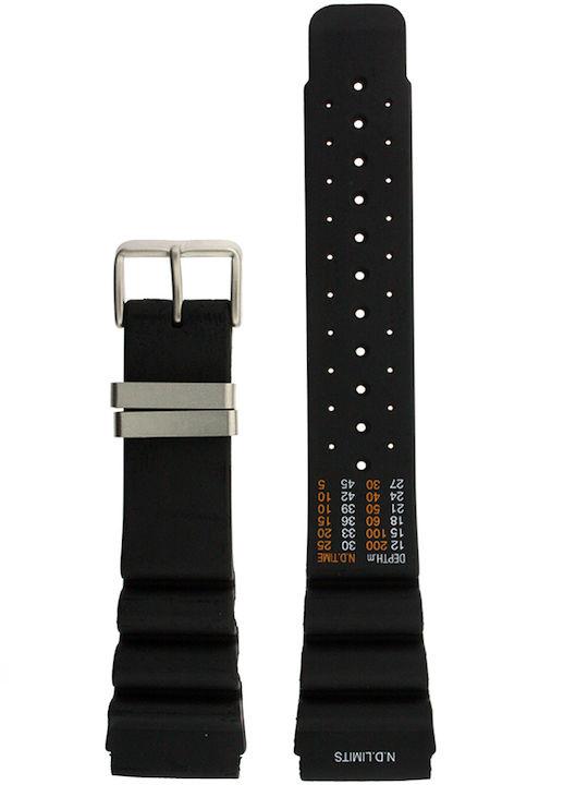 Citizen Thekon Curea de cauciuc Negru 20mm