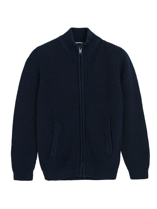 Cool Club Cardigan with Zipper Blue