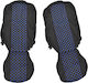 Front Car Seat Covers 2 Pieces Mercedes-Benz Actros Black / Blue