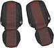 Car Seat Covers Front Pieces Mercedes-Benz Actros Black Red
