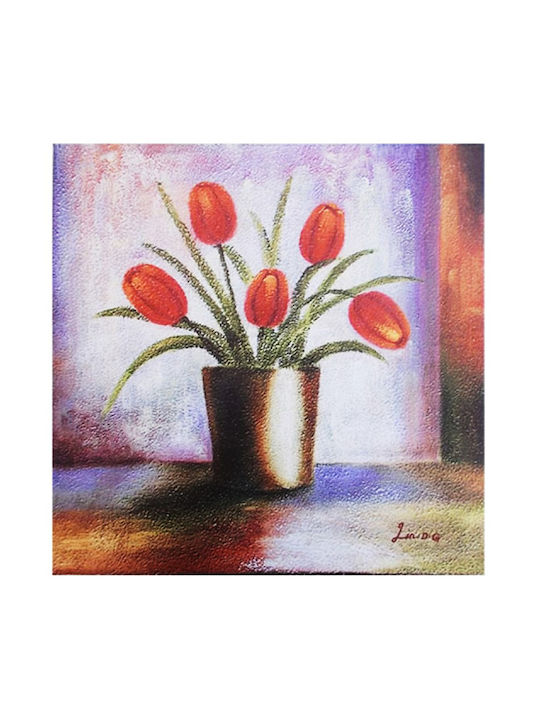 Karvounis Painting on Canvas 38x38cm