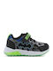 Kinder Sneakers mit Klettverschluss & Lichtern Schwarz