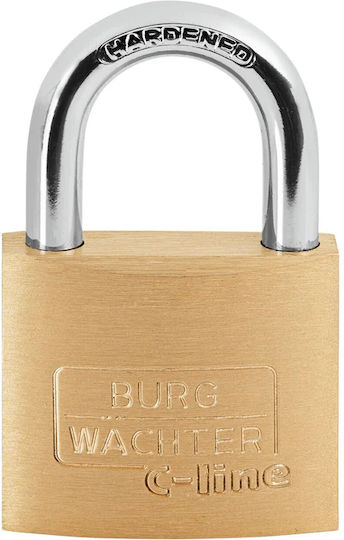 Burg Wachter Bronze Vorhängeschloss Messing mit Schlüssel 40mm 1Stück