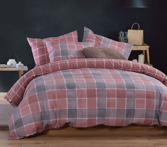 Nef-Nef Homeware Duvet Cover Set Cotton Queen with 2 Pillowcases 240x230 Coridon Terra