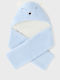 Hat Kids Beanie Set with Scarf Fur Light Blue