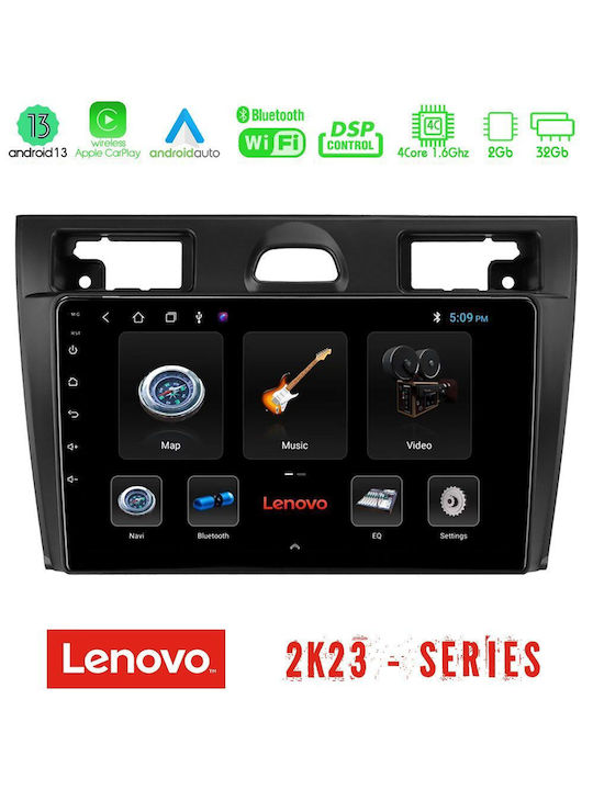 Lenovo Ηχοσύστημα Αυτοκινήτου για Ford Fiesta (Bluetooth/USB/WiFi/GPS) με Οθόνη Αφής 9"