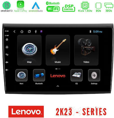 Lenovo Sistem Audio Auto pentru Fiat Felicitări (Bluetooth/USB/WiFi/GPS) cu Ecran Tactil 9"