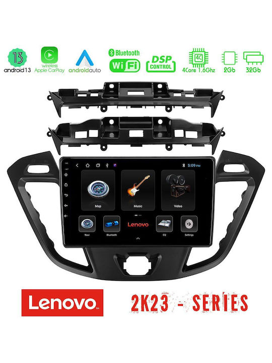 Lenovo Car-Audiosystem für Ford Transit Custom / Tourneo Custom / Tourneo / Transit (Bluetooth/USB/WiFi/GPS) mit Touchscreen 9"