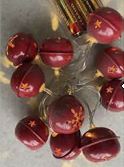 Iliadis Weihnachtliche Girlande Metallisch Rot 155x4cm 1Stück