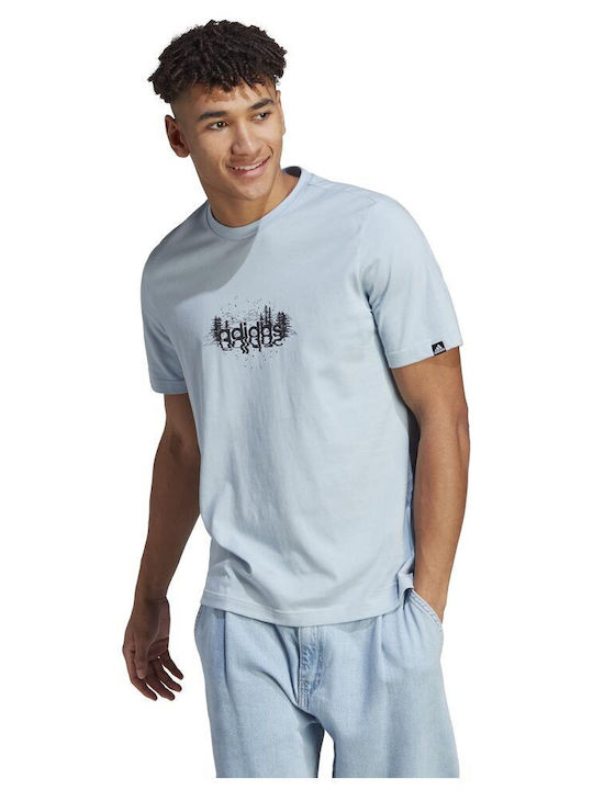 Adidas Men's Short Sleeve Blouse Light Blue