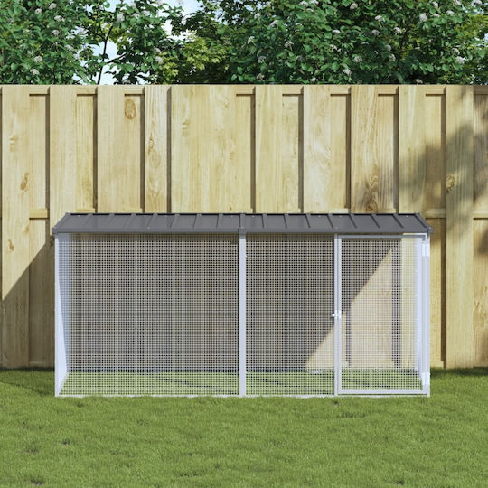 vidaXL Metallic Poultry Coop L2.03 x W0.98 x H0.9m