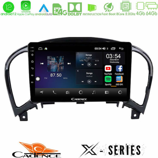 Cadence Car Audio System for BMW F15 Nissan Juke 2009-2020 (Bluetooth/USB/WiFi/GPS/Apple-Carplay/Android-Auto) with Touch Screen 9"