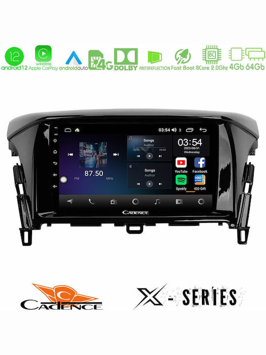 Cadence Car Audio System for Mitsubishi Eclipse Cross / Eclipse 2022-2023 (Bluetooth/USB/WiFi/GPS/Apple-Carplay/Android-Auto) with Touch Screen 9"