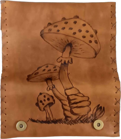One Tobacco Pouch With Magnetic Clasp Brown