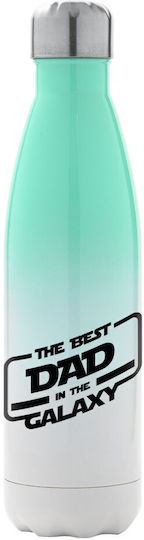 Koupakoupa The Best Dad In The Galaxy Recyclable Bottle Thermos Stainless Steel BPA Free 500ml Green