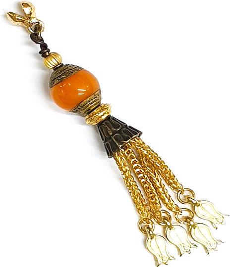 Roloi Komboloi Worry Beads with Tassel Gold 7.5cm
