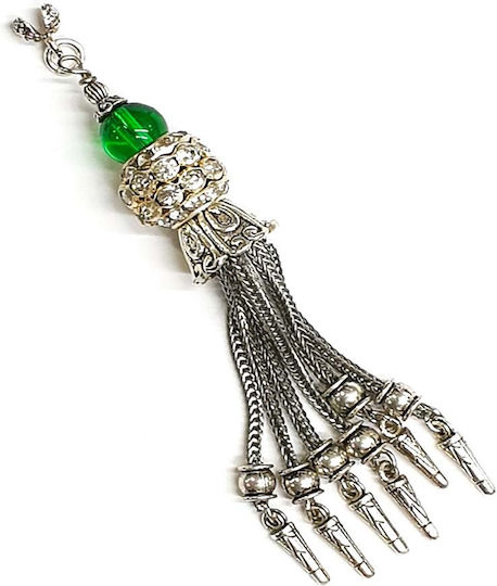 Roloi Komboloi Worry Beads with Tassel Silver 10.5cm