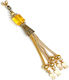 Roloi Komboloi Worry Beads with Tassel Gold 10cm
