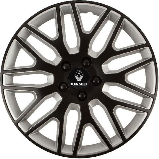 Versaco Set Capace de Roți Auto Dakar Compatibilitate Renault 4 Bucăți 15 Negru