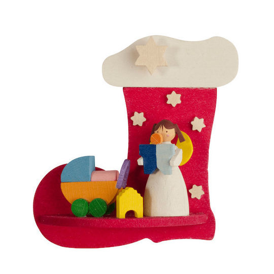 Weihnachtliche Dekorative Socke Hölzernes Bunt