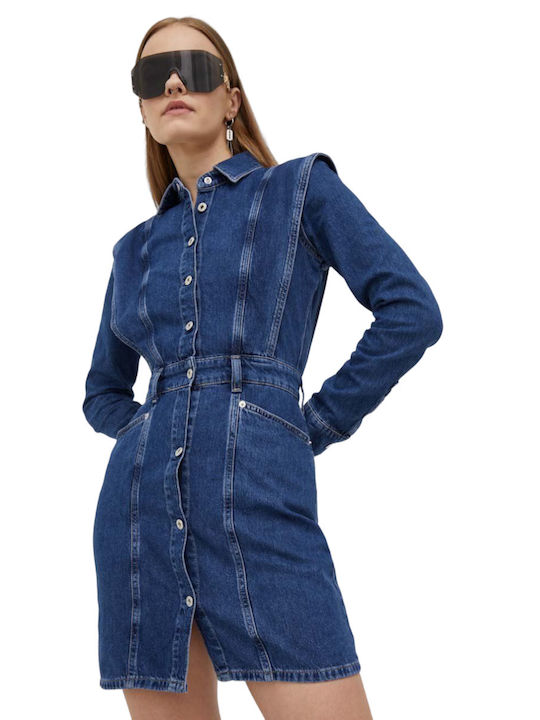 Karl Lagerfeld Mini Kleid Jeans Blau