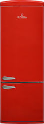 Opera Italiana Retro Fridge-Freezer NoFrost H190.1xW71xD76cm Red