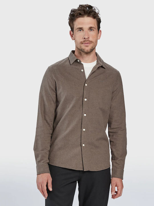 Gabba York Men's Shirt with Long Sleeves Brown