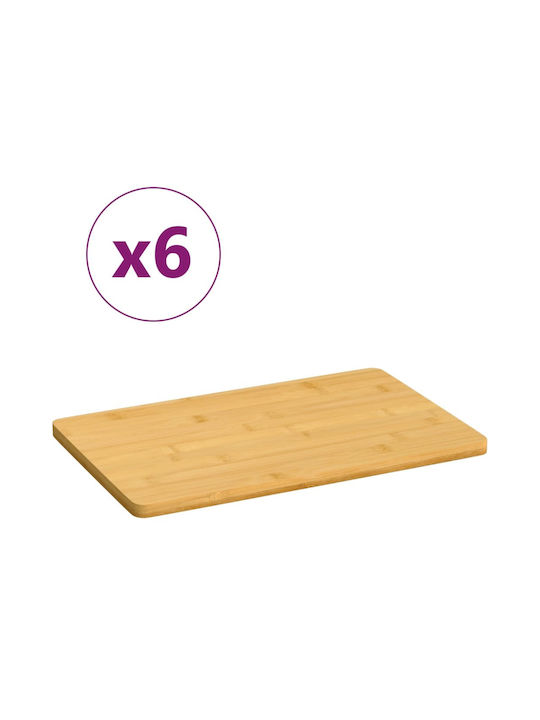 vidaXL Wooden Serving Platter 22x14cm 6pcs
