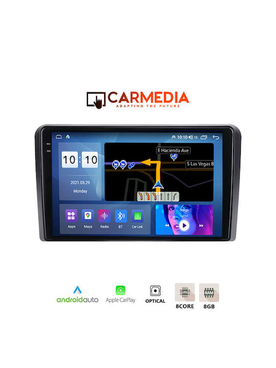 Carmedia Car Audio System for Seat Exeo Audi A3 2003-2012 (Bluetooth/USB/WiFi/GPS/Apple-Carplay/Android-Auto) with Touch Screen 9.5"