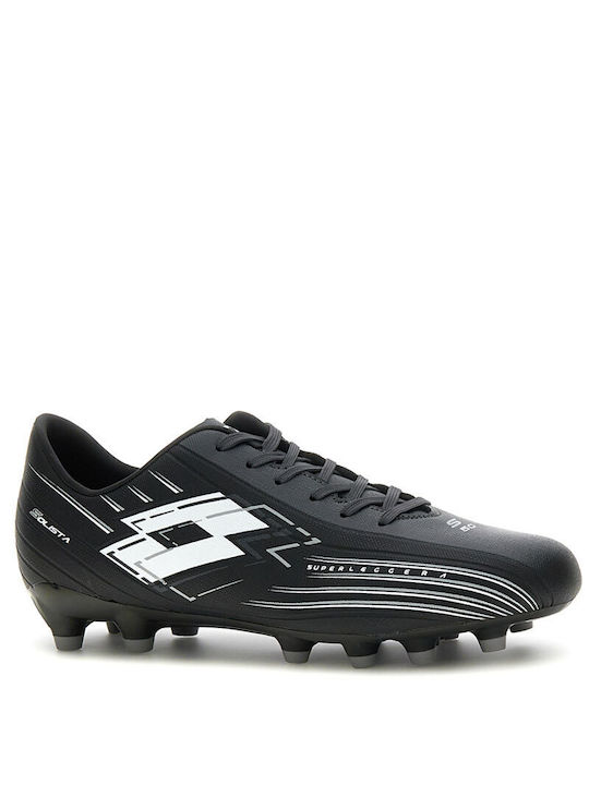 Lotto Solista 700 Vii FG Χαμηλά Ποδοσφαιρικά Παπούτσια με Τάπες Μαύρα