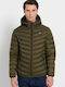 Winter Jacket Puffer Khaki / Blue