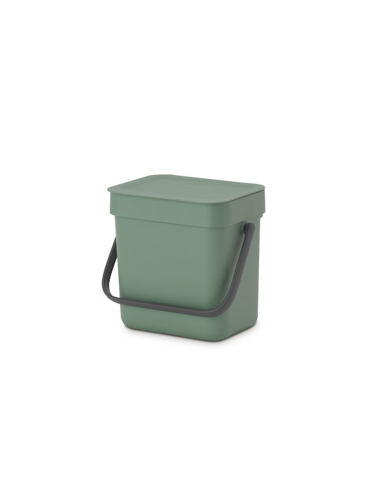 Brabantia Sort&Go Πλαστικό Καλαθάκι Μπάνιου 3lt Πράσινο