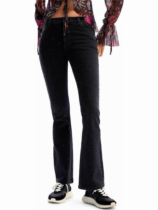 Rem Women's Jean Trousers Flared Black