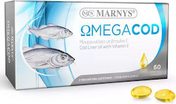 Marnys Omegacod Μουρουνέλαιο 60 μαλακές κάψουλες Marnys Omegacod Μουρουνέλαιο 60 μαλακές κάψουλες