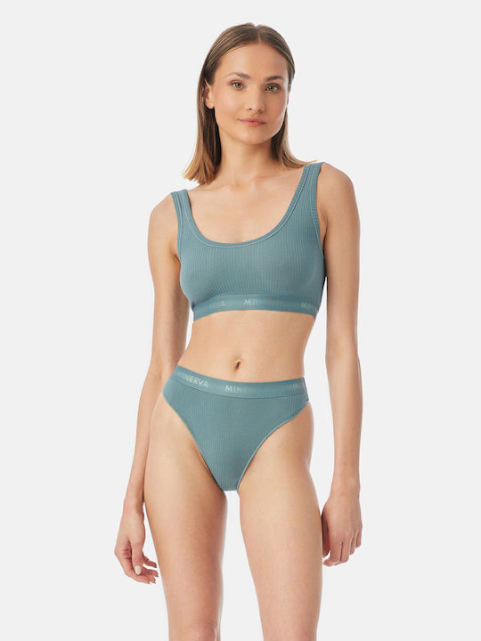 Minerva Cozy Rib Damen Slip Grün