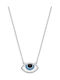 Verorama Necklace Eye Made of Silver Light Blue