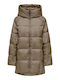 Kurz Damen Puffer Jacke Braun