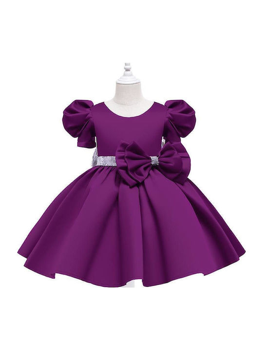 Kinderkleid Kurzärmelig Set aus 2 mit Zubehör Lila