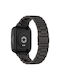 Stainless Steel Protective Frame Λουράκι Ανοξείδωτο Ατσάλι Μαύρο (Redmi Watch 3 Active)