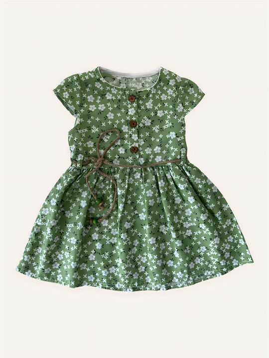 Ludo Baby Kids Dress Short Sleeve Green