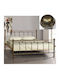 Knot Bed Double Metal Golden Grain for Mattress 150x200cm