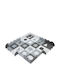 Moby System Kinderbodenpuzzle Grey 16Stück