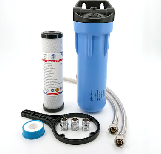 Pentair 3GSL-10 Sistem de Filtrare a Apei Singur Sub blat cu Filtru de Schimb Pentek WE-MTBE-10 USA 1 μm