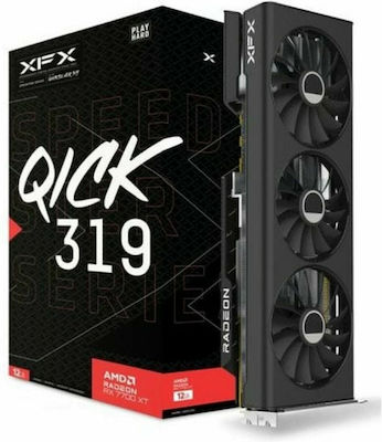 XFX Radeon RX 7700 XT 12GB GDDR6 Speedster Qick 319 Negru Placă Grafică