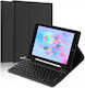 Buddi Zuna Flip Cover με Πληκτρολόγιο στα Αγγλικά US Μαύρη (iPad 2017/2018 9.7")